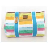 Authentic Coach Hampton Watercolor Striped Tote Bag