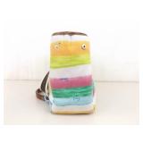 Authentic Coach Hampton Watercolor Striped Tote Bag