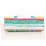 Authentic Coach Hampton Watercolor Striped Tote Bag