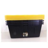 Lot of 4 LARGE 40 Gallon Storage Totes w/Lids
