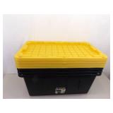 Lot of 4 LARGE 40 Gallon Storage Totes w/Lids