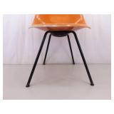 Vintage Orange Fiberglass Shell Chair