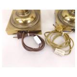 2 Vintage Stiffel Hollywood Regency Brass Table Lamps