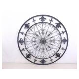 Large Paintable 36" Iron Decorative French Fleur-de-lis Wall Hanger