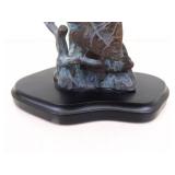 SOLID Bronze 13" Whale Sculpture Statue