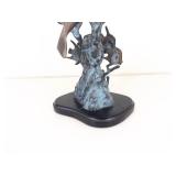 SOLID Bronze 13" Whale Sculpture Statue