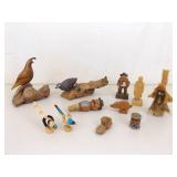 Lot of Wood Carved etc. Figurines