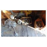 Contents of Small Shed, Ropes, Pulleys, Motors, Windshields and Misc