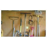 Assorted Yard Hand Tools