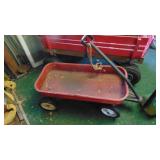 2-Wagons, 1 -Wood with sides and 1- Metal