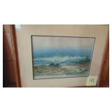 "Ocean Spray" Watercolor by Amunay, Signed and COA
