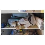 Metal Cabinet/Rack with Contents