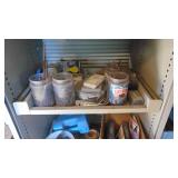 Metal Cabinet/Rack with Contents