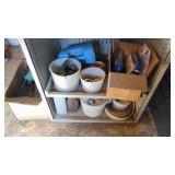 Metal Cabinet/Rack with Contents