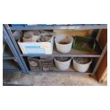 2- Metal Shelfs with Contents, Screws, Bolts and Misc