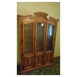 Lighted China Cabinet with Glass Shelfs. 51" x 77.5" x 17"