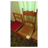 2- Antique Oak Chair and 1 Newer Chair