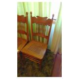 2- Antique Oak Chair and 1 Newer Chair