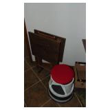 Stand With Handle Baskets, Stool with Wheels and 2 TV Tray Stands