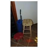 CD Rack, Thread Holder, 2 Stools, Yoga Mat and Misc