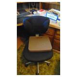 2-Office Chairs and Contents on Top of Desk, Printer, Computer Screen and Misc.