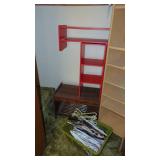 Contents of Closet, includes Shoe Racks, Shelf and Hangers plus More