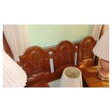 Matching End Tables, Pair of Lamps and Queen Headboard
