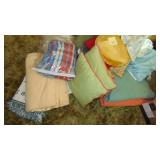 Selection of Blankets, Pillows, Sheets and Box of Towels