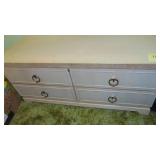 Cedar Chest, 47" x 21" x 18.5" Original Whitewash Finish and Some Luggage