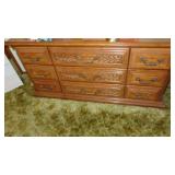 Dresser with Mirror (contents on top not included) 64" x 32" x 19"