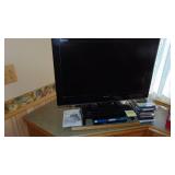 37" Sharp TV with Remote, Phillips DVD Player and Misc DVD