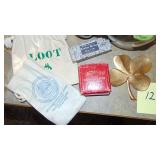 Selection of Home Decor, Brass Cloverleaf, Lusterware C&S, Blue Plate and Misc