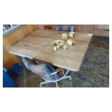 Retro Table, 35" x 50" x 29" and 2 Chairs on Rollers