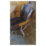 Retro Table, 35" x 50" x 29" and 2 Chairs on Rollers