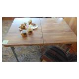 Retro Table, 35" x 50" x 29" and 2 Chairs on Rollers