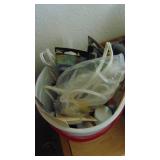 3 Boxes of Missc Items, Electrical, Tools, Weather Stripping for Windows and Wood Shelf