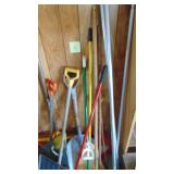 Assorted Yard Tools, Including Roof Snow Rake