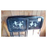 Vintage Set of 4 TV Trays, 1-Asis