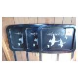 Vintage Set of 4 TV Trays, 1-Asis