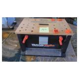 Workmate Shop Box and Pair of Plastic Sawhorses