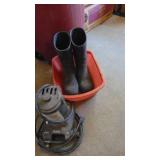 Toro Electric Blower, Trash Can, Portable Light, Sub Pump and Misc
