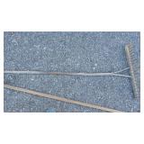 Primitive Wood Rake and Primitive Tree Cutter