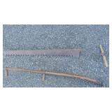 Primitive Ice Saw and Cutting Scythe