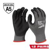 Medium Gray Nitrile Level 5 Cut Resistant Dipped Work Gloves (12-Pack)