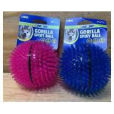 Petsport Assorted TPR Gorilla Spiky Ball Ball Dog Toy Large 1 pk lot of 2