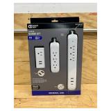 4 ft. Multiple Outlet and Wall Mounted Surge Protector Set (3-Pack)