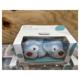 Baby GUND Spunky Puppy Rattle Booties Plush Baby Infant Shoes, Blue, One Size Fits All (lot of 4)