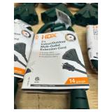 2 ft. 14/3 Light Duty Indoor/Outdoor Extension Cord with Multiple Outlet Triple Tap End, Green (lot of 10)
