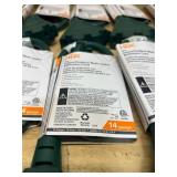 2 ft. 14/3 Light Duty Indoor/Outdoor Extension Cord with Multiple Outlet Triple Tap End, Green (lot of 10)