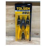 Tolsen 4pc Combination Circlip Snap Ring Plier Internal External ORing C-Clip 10100 (0925253.75)